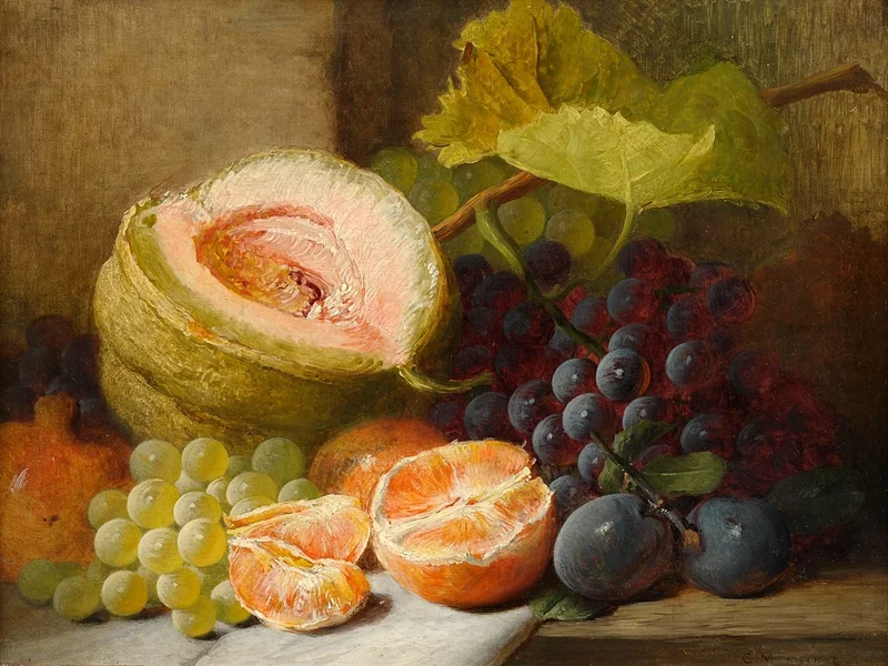 1825-Charles Monginot - Natura morta con frutta